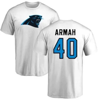 Alex Armah Carolina Panthers Name & Number Logo T-Shirt - White