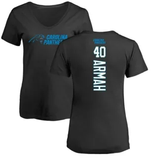 Alex Armah Women's Carolina Panthers Backer Slim Fit T-Shirt - Black