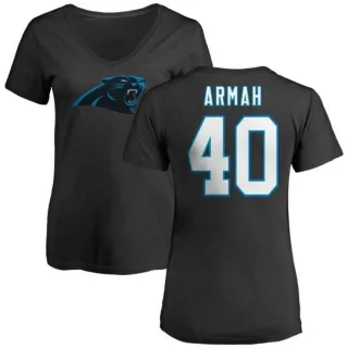 Alex Armah Women's Carolina Panthers Name & Number Logo Slim Fit T-Shirt - Black