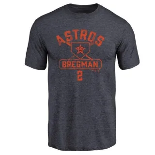 Alex Bregman Houston Astros Base Runner Tri-Blend T-Shirt - Navy