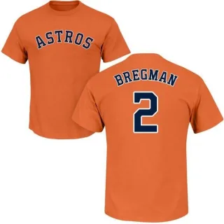 Alex Bregman Houston Astros Name & Number T-Shirt - Orange