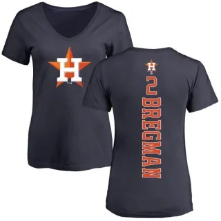 Alex Bregman Women's Houston Astros Backer Slim Fit T-Shirt - Navy