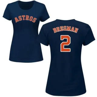 Alex Bregman Women's Houston Astros Name & Number T-Shirt - Navy