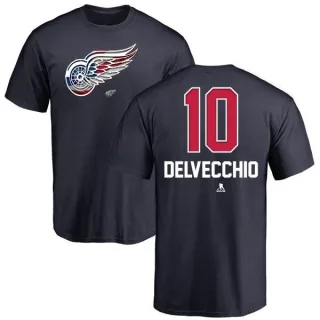 Alex Delvecchio Detroit Red Wings Name and Number Banner Wave T-Shirt - Navy