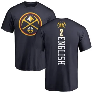 Alex English Denver Nuggets Navy Backer T-Shirt