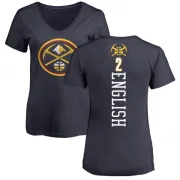 Alex English Women's Denver Nuggets Navy Backer T-Shirt