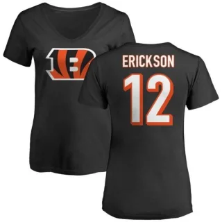 Alex Erickson Women's Cincinnati Bengals Name & Number Logo Slim Fit T-Shirt - Black