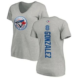 Alex Gonzalez Women's Toronto Blue Jays Backer Slim Fit T-Shirt - Ash