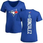 Alex Gonzalez Women's Toronto Blue Jays Backer Slim Fit T-Shirt - Royal