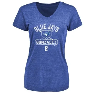 Alex Gonzalez Women's Toronto Blue Jays Base Runner Tri-Blend T-Shirt - Royal