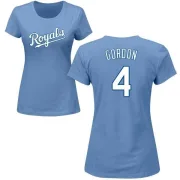 Alex Gordon Women's Kansas City Royals Name & Number T-Shirt - Light Blue