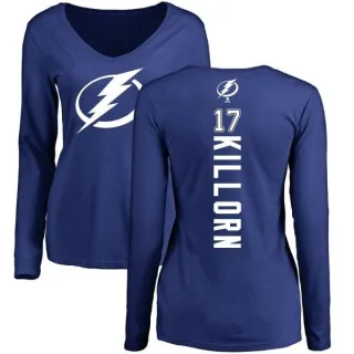 Alex Killorn Women's Tampa Bay Lightning Backer V-Neck Long-Sleeve T-Shirt - Royal