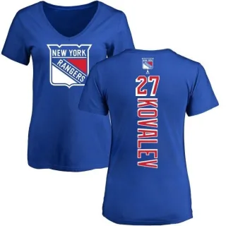 Alex Kovalev Women's New York Rangers Backer T-Shirt - Blue