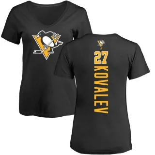 Alex Kovalev Women's Pittsburgh Penguins Backer T-Shirt - Black