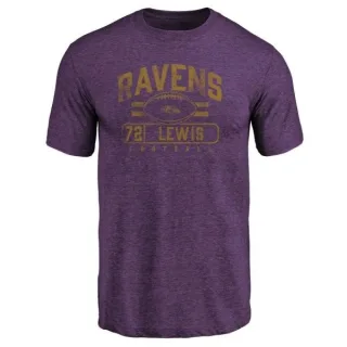 Alex Lewis Baltimore Ravens Flanker Tri-Blend T-Shirt - Purple