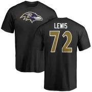 Alex Lewis Baltimore Ravens Name & Number Logo T-Shirt - Black