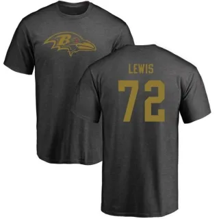 Alex Lewis Baltimore Ravens One Color T-Shirt - Ash