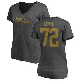 Alex Lewis Women's Baltimore Ravens One Color T-Shirt - Ash