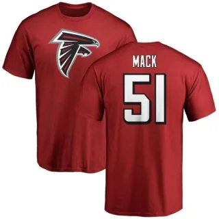 Alex Mack Atlanta Falcons Name & Number Logo T-Shirt - Red