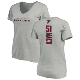 Alex Mack Women's Atlanta Falcons Backer V-Neck T-Shirt - Ash