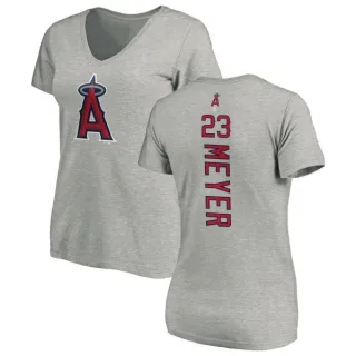 Alex Meyer Women's Los Angeles Angels of Anaheim Backer Slim Fit T-Shirt - Ash