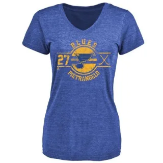 Alex Pietrangelo Women's St. Louis Blues Insignia Tri-Blend T-Shirt - Royal