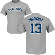 Alex Rodriguez New York Yankees Name & Number T-Shirt - Gray