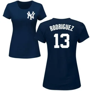 Alex Rodriguez Women's New York Yankees Name & Number T-Shirt - Navy