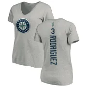 Alex Rodriguez Women's Seattle Mariners Backer Slim Fit T-Shirt - Ash