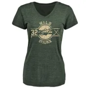 Alex Stalock Women's Minnesota Wild Insignia Tri-Blend T-Shirt - Green