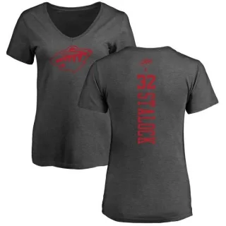 Alex Stalock Women's Minnesota Wild One Color Backer T-Shirt - Charcoal