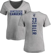 Alexander Edler Women's Vancouver Canucks Backer T-Shirt - Ash