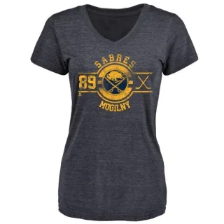 Alexander Mogilny Women's Buffalo Sabres Insignia Tri-Blend T-Shirt - Navy