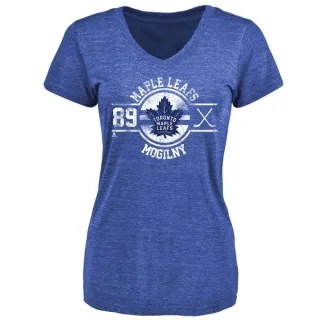 Alexander Mogilny Women's Toronto Maple Leafs Insignia Tri-Blend T-Shirt - Royal