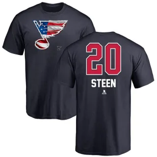 Alexander Steen St. Louis Blues Name and Number Banner Wave T-Shirt - Navy