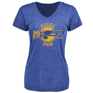 Alexander Steen Women's St. Louis Blues Insignia Tri-Blend T-Shirt - Royal