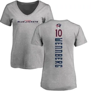 Alexander Wennberg Women's Columbus Blue Jackets Backer T-Shirt - Ash