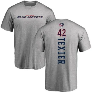 Alexandre Texier Columbus Blue Jackets Backer T-Shirt - Ash