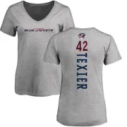 Alexandre Texier Women's Columbus Blue Jackets Backer T-Shirt - Ash