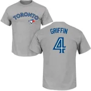 Alfredo Griffin Toronto Blue Jays Name & Number T-Shirt - Gray