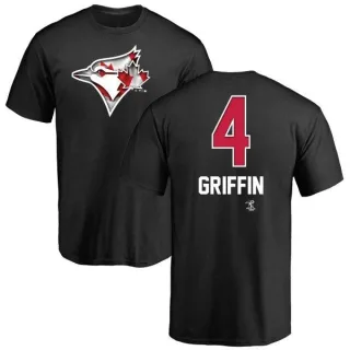 Alfredo Griffin Toronto Blue Jays Name and Number Banner Wave T-Shirt - Black