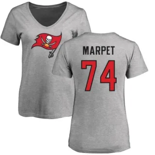 Ali Marpet Women's Tampa Bay Buccaneers Name & Number Logo Slim Fit T-Shirt - Ash