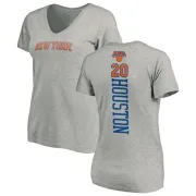 Allan Houston Women's New York Knicks Ash Backer T-Shirt