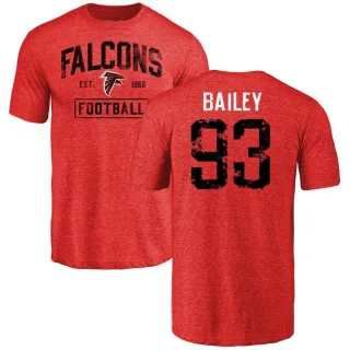 Allen Bailey Atlanta Falcons Distressed Name & Number Tri-Blend T-Shirt - Red