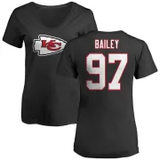 Allen Bailey Women's Kansas City Chiefs Name & Number Logo Slim Fit T-Shirt - Black