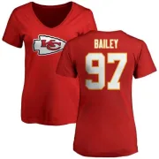 Allen Bailey Women's Kansas City Chiefs Name & Number Logo Slim Fit T-Shirt - Red