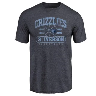 Allen Iverson Memphis Grizzlies Navy Baseline Tri-Blend T-Shirt