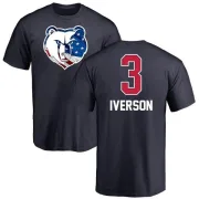 Allen Iverson Memphis Grizzlies Navy Name and Number Banner Wave T-Shirt