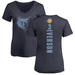 Allen Iverson Women's Memphis Grizzlies Navy Backer T-Shirt