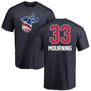 Alonzo Mourning Miami Heat Navy Name and Number Banner Wave T-Shirt